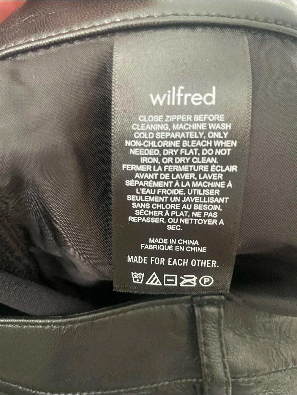 Wilfred Melina High-Waist Faux Leather Pants - Black - Picture 6 of 7